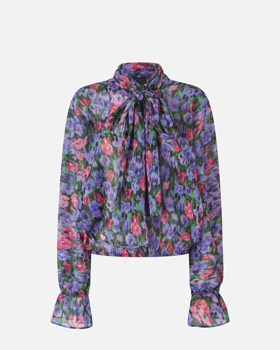 Bluse mit Blumenmuster und Volant