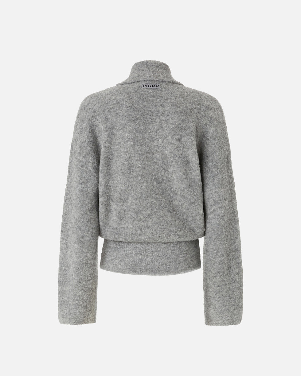 Jacke aus einem Wollmix mit Schmuckstickerei