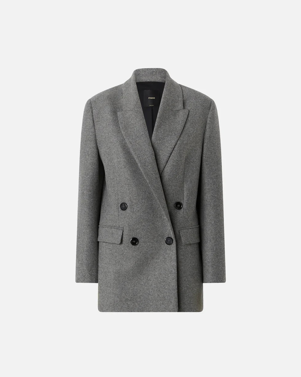 Zweireihige Jacke aus Wollmix