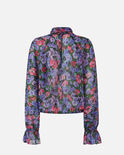 Bluse mit Blumenmuster und Volant