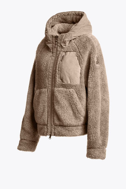 CREAMY - SWEATJACKE MIT DURCHGEHENDEM REIßVERSCHLUSS