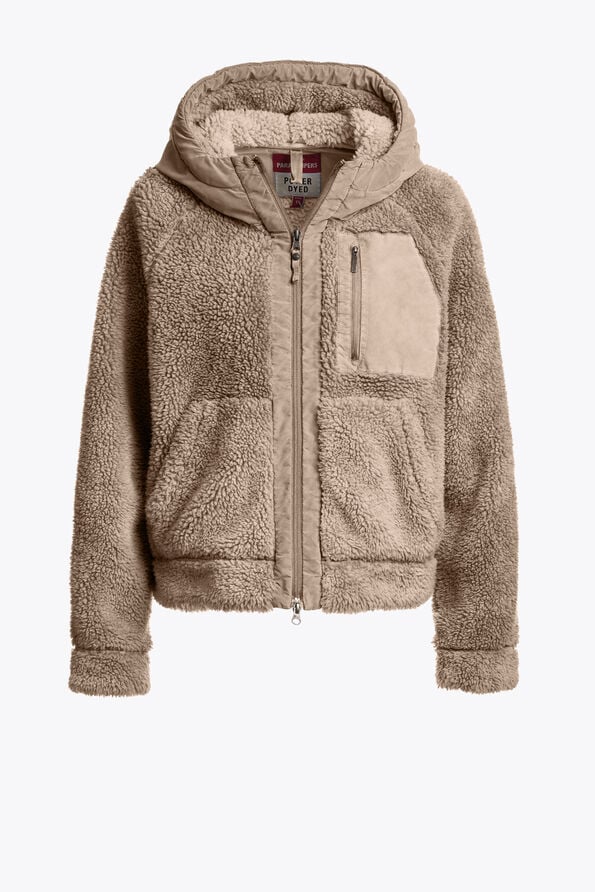 CREAMY - SWEATJACKE MIT DURCHGEHENDEM REIßVERSCHLUSS