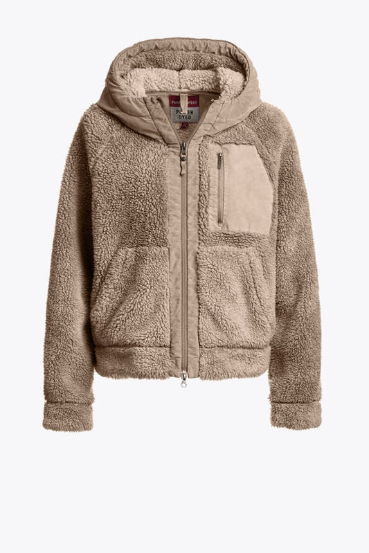 CREAMY - SWEATJACKE MIT DURCHGEHENDEM REIßVERSCHLUSS