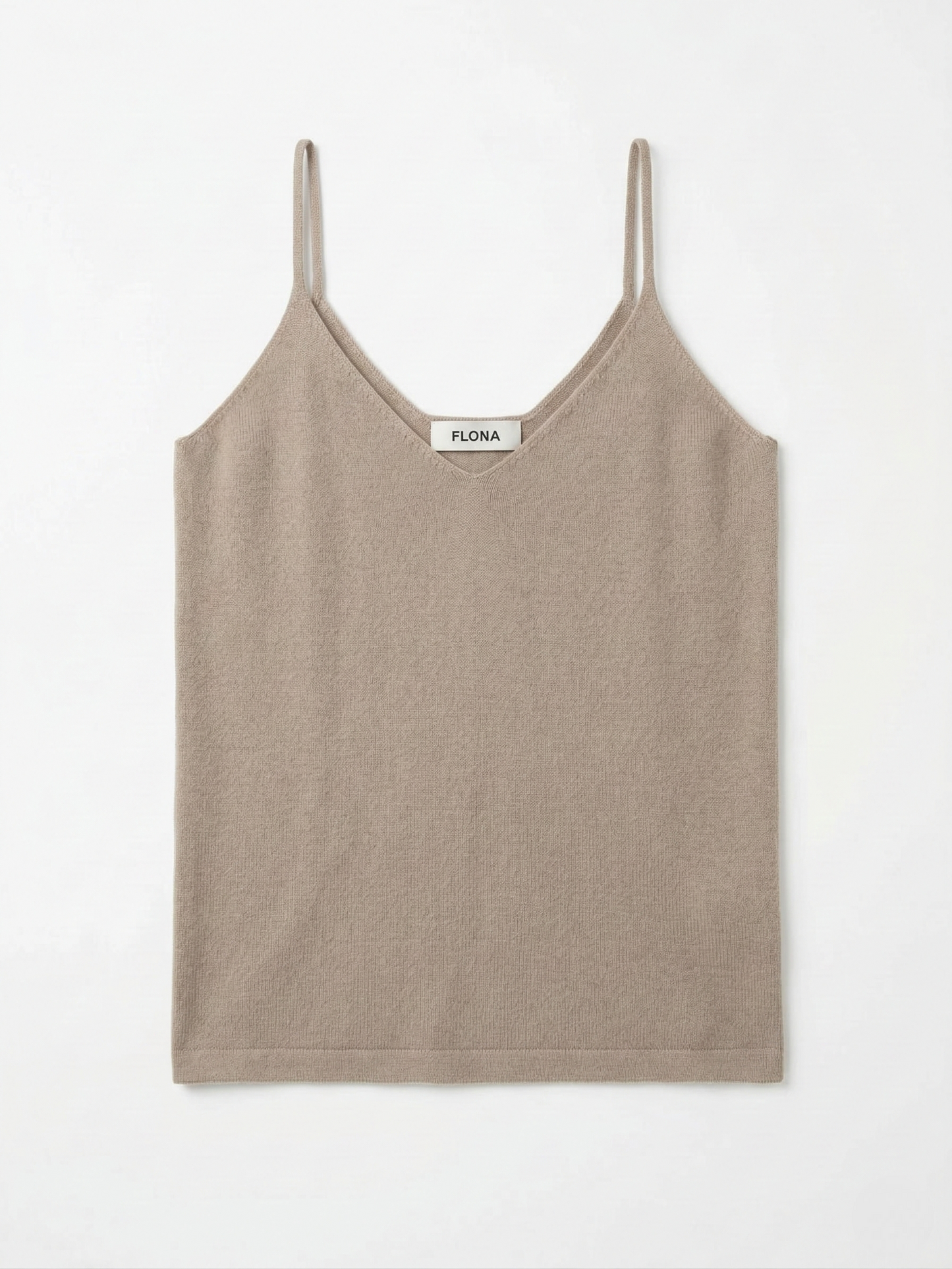 Taupe Cashmere Knit Top