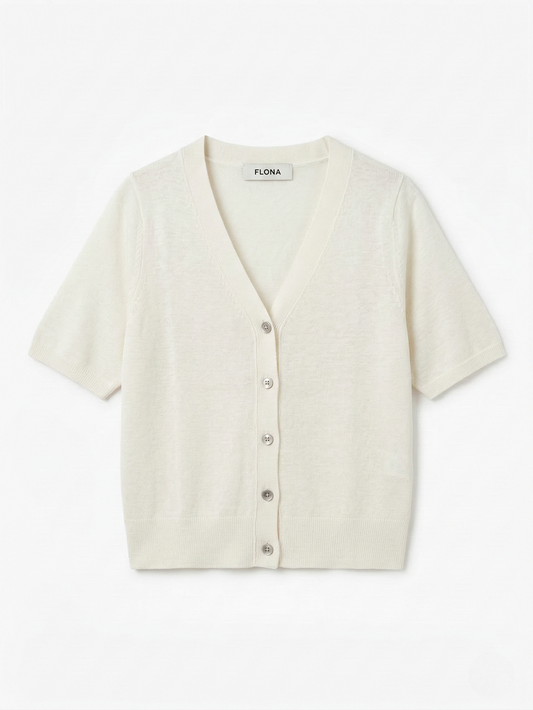Sage Whisper Cashmere Cardigan-Shirt