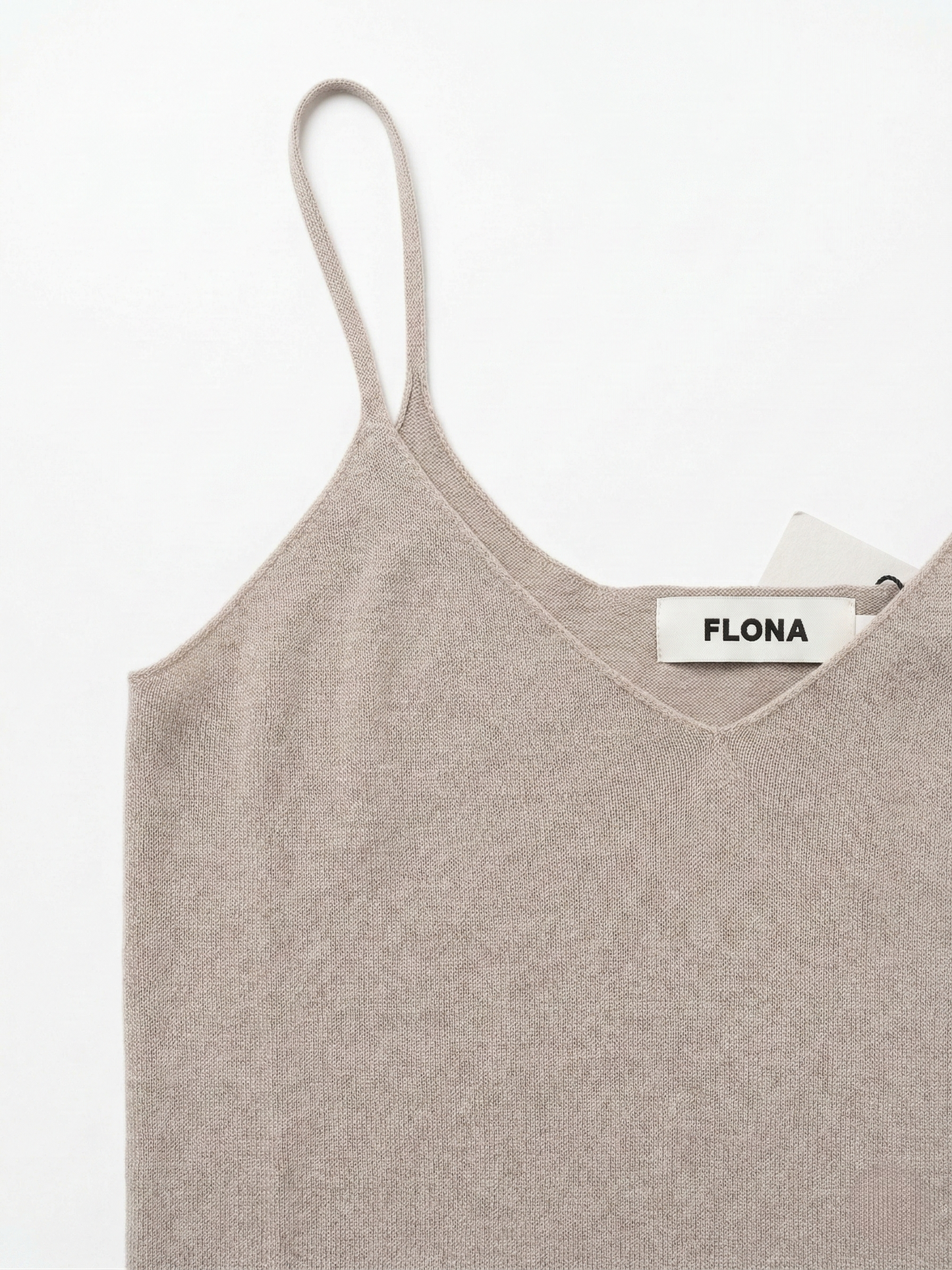 Taupe Cashmere Knit Top