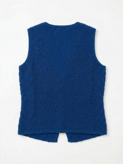 Royal Bouclé Cashmere Vest