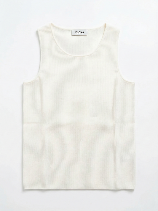 Pearl Ribbed Cashmere Top
