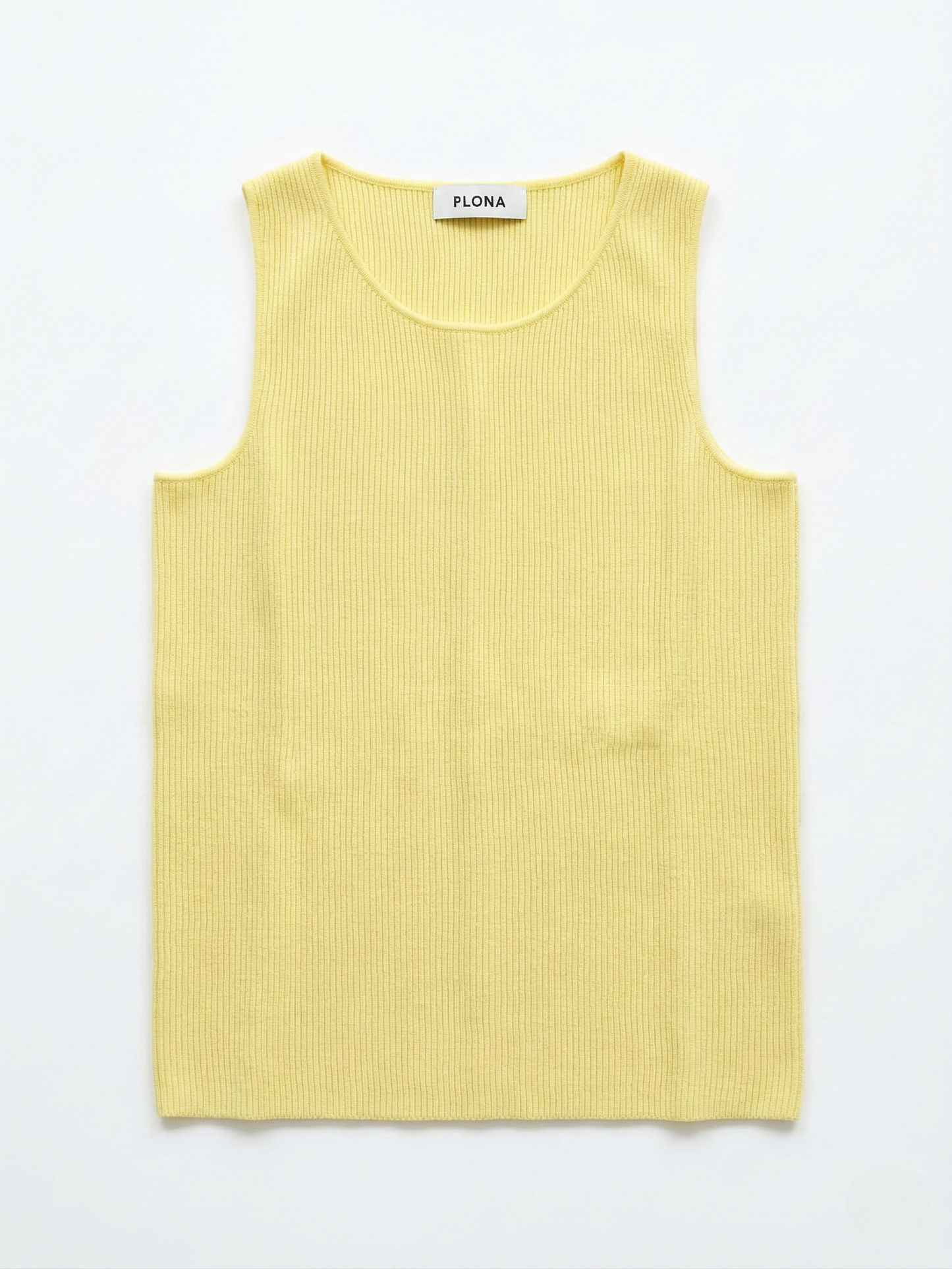 Lemon Sorbet Ribbed Cashmere Top