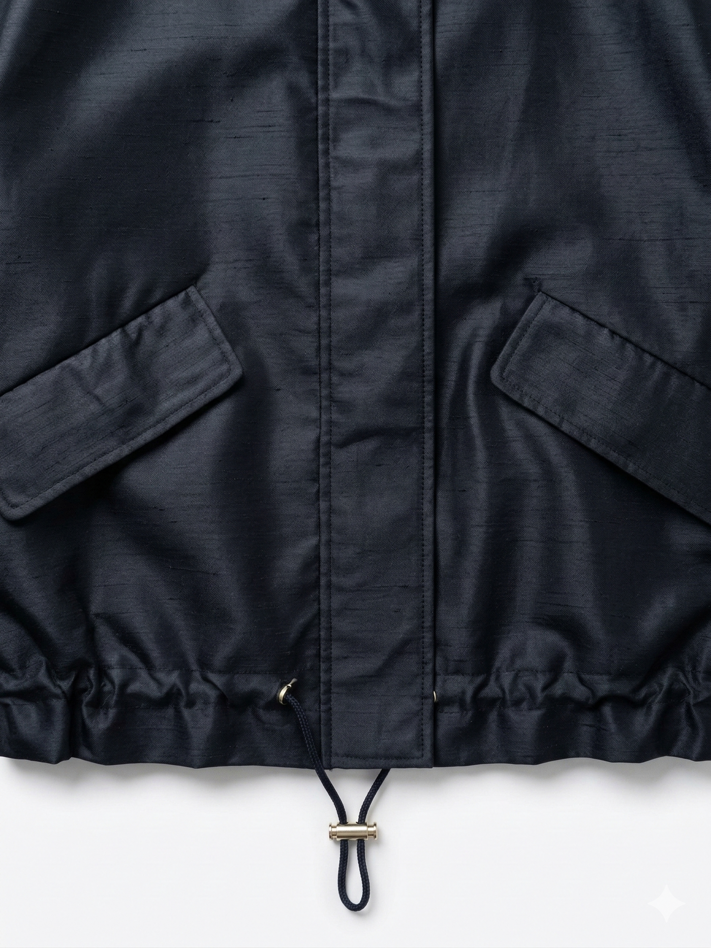 Midnight Silk Shantung Blouson