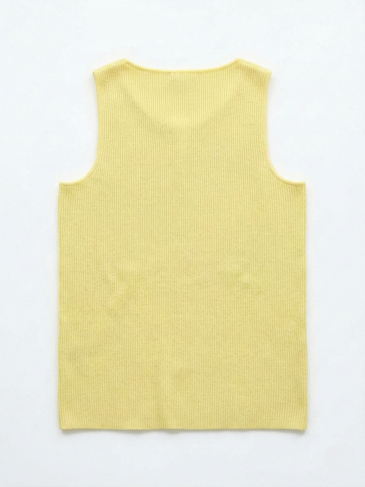 Lemon Sorbet Ribbed Cashmere Top