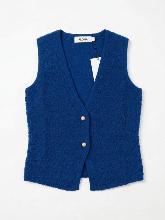 Royal Bouclé Cashmere Vest