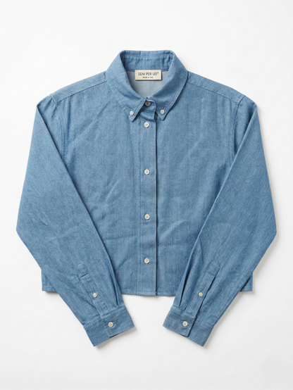 Denim Cropped Shirt