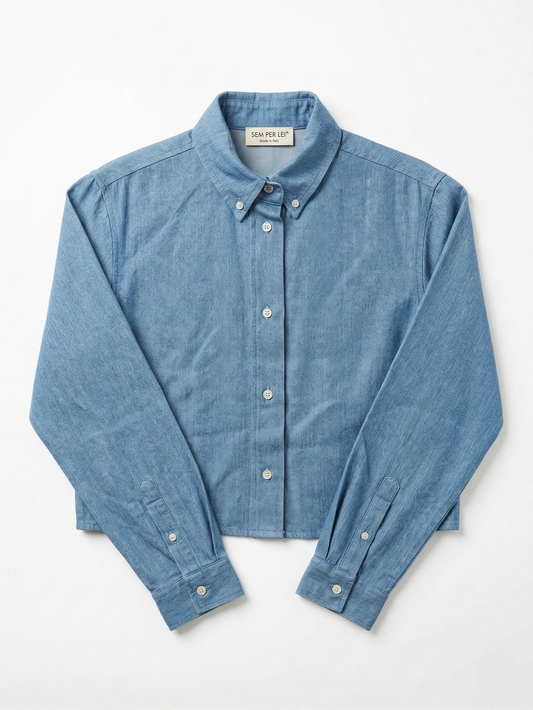 Denim Cropped Shirt