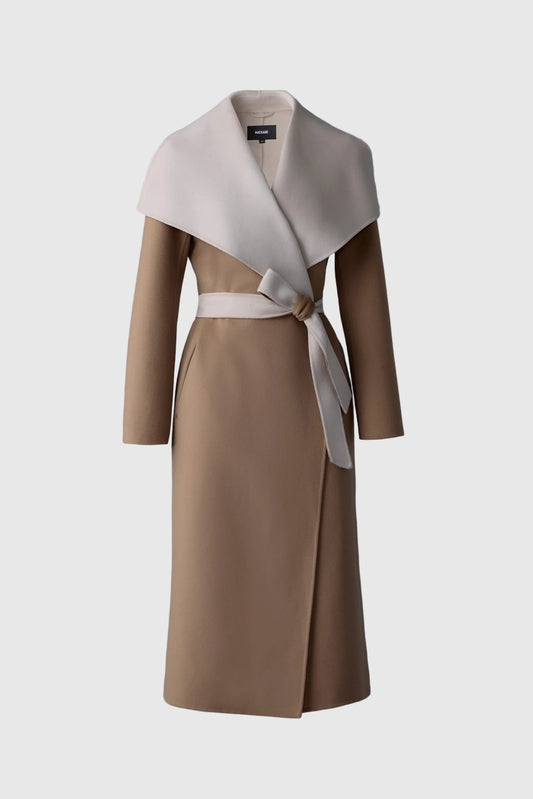 MAI-CN Double-face wool wrap coat