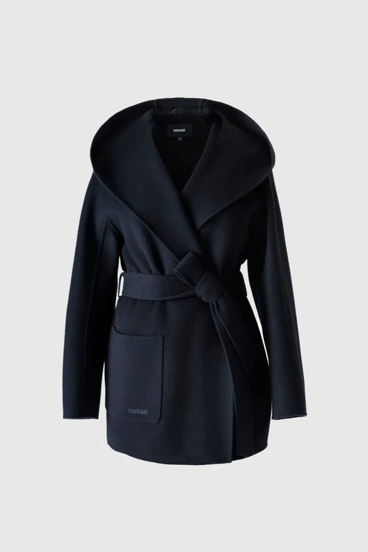 PAYA-Z Wool Wrap Coat With Sash Belt